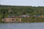 CSXT 471 Leads M427 at the Wachusett Reservoir 